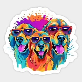 watercolor funny dog pack Sticker